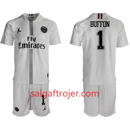 Paris Saint Germain Fodboldtrøjer Buffon 1 Jodan Hvid Børn 3. sæt 2018/19 Kort ærmer Paris Saint Germain Fodboldtrøjer Buffon 1 Jodan Hvid Børn 3. sæt 2018/19 Kort ærmer
